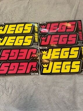 JEGS Racing Decals Lot 4 Sheets Pink Breast Cancer Awareness Yellow OEM